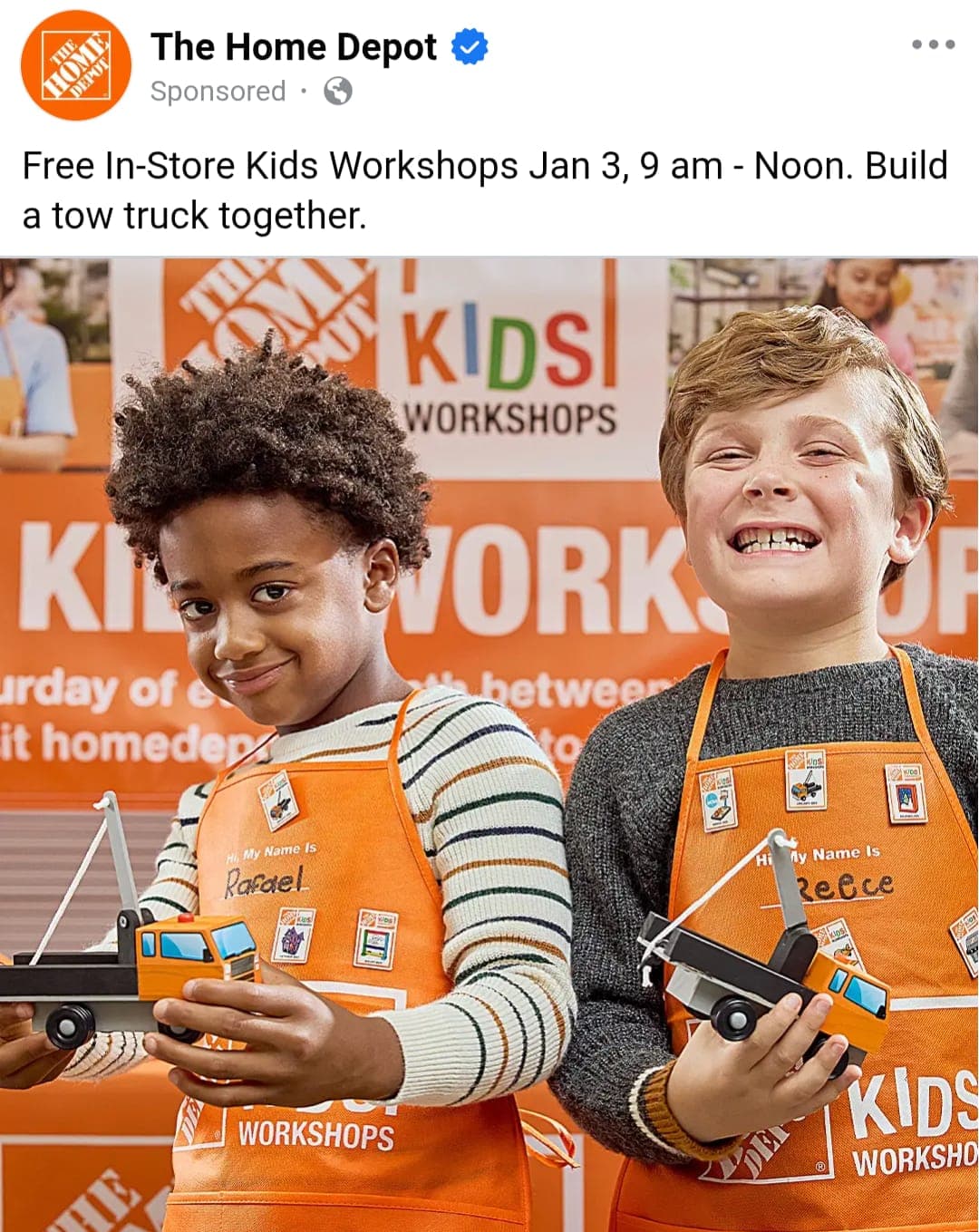 Free In-Store Kids Workshop