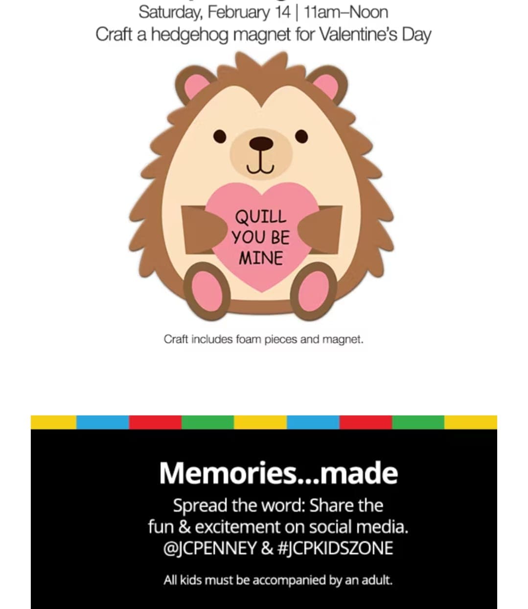 Craft a hedgehog magnet for Valentine's Day