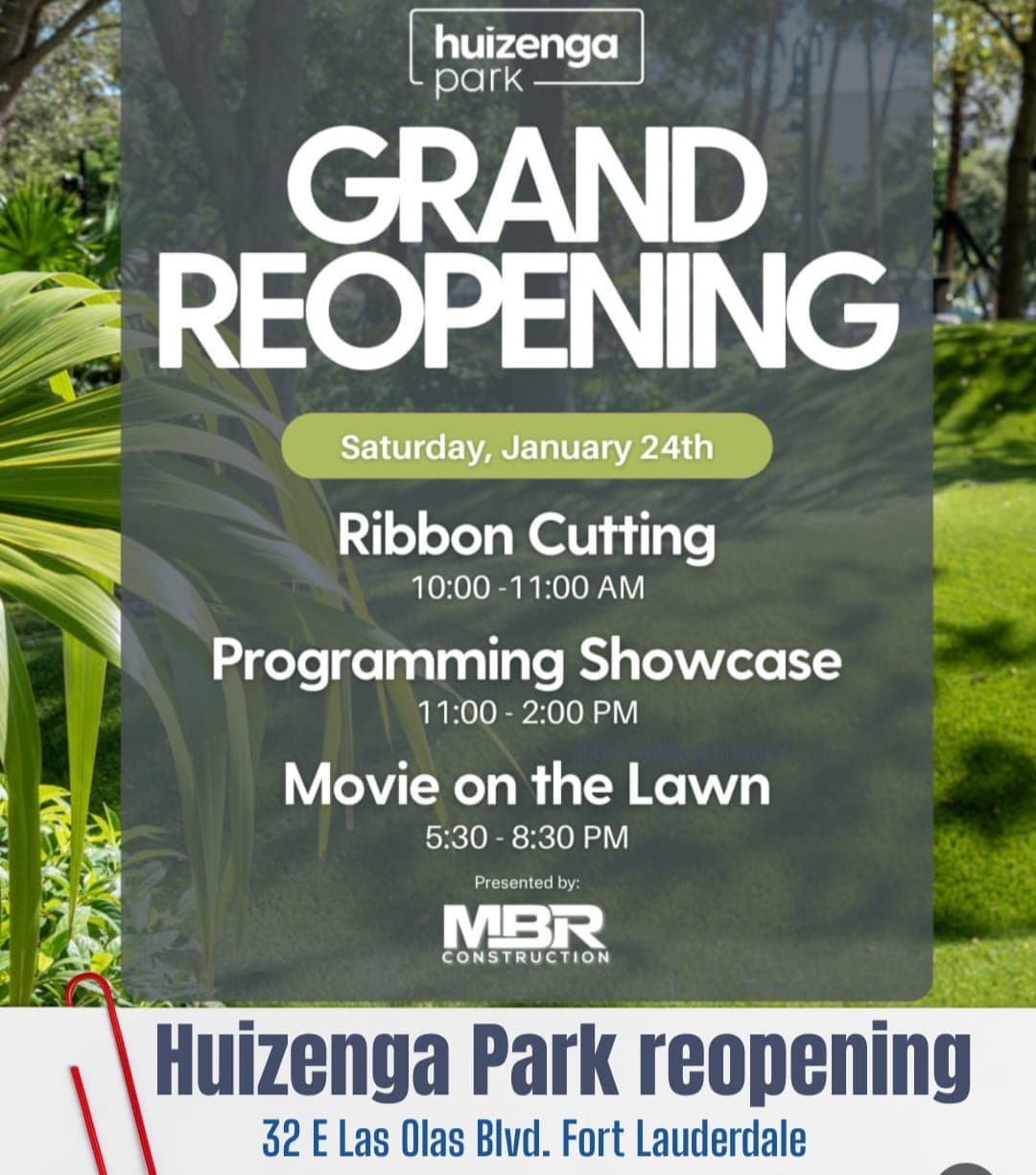Huizenga Park Grand Reopening