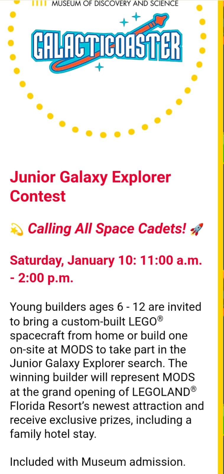Junior Galaxy Explorer Contest