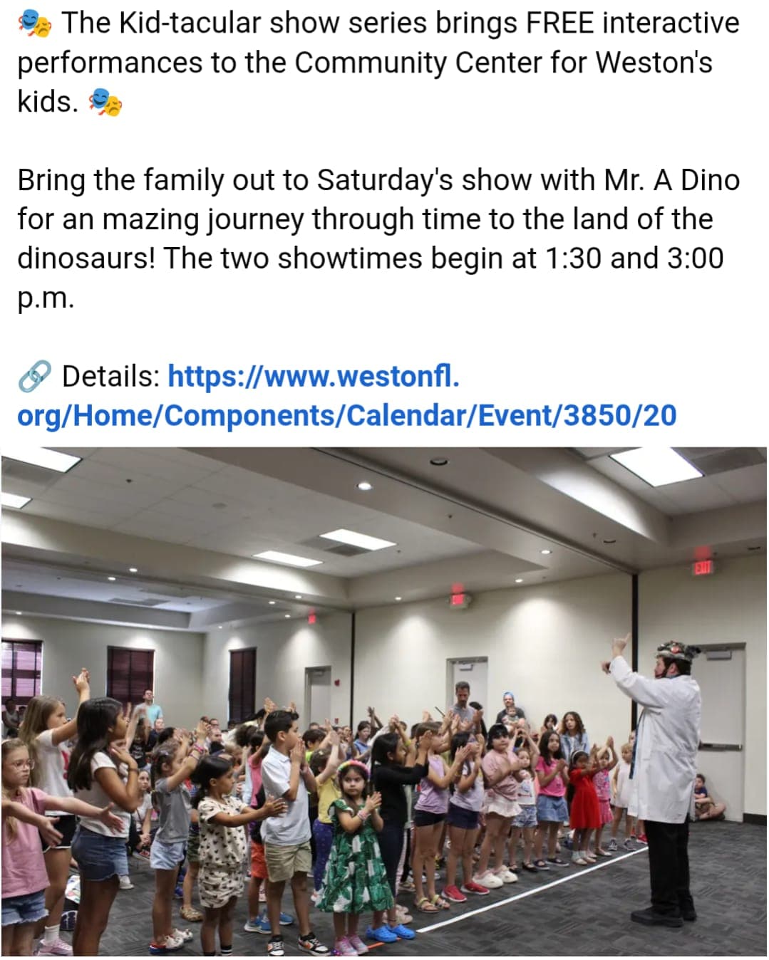 The Kid-tacular show series: Mr. A Dino