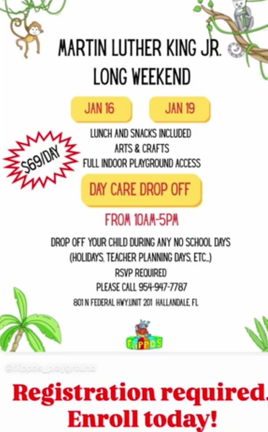 Martin Luther King Jr. Long Weekend Day Care Drop Off