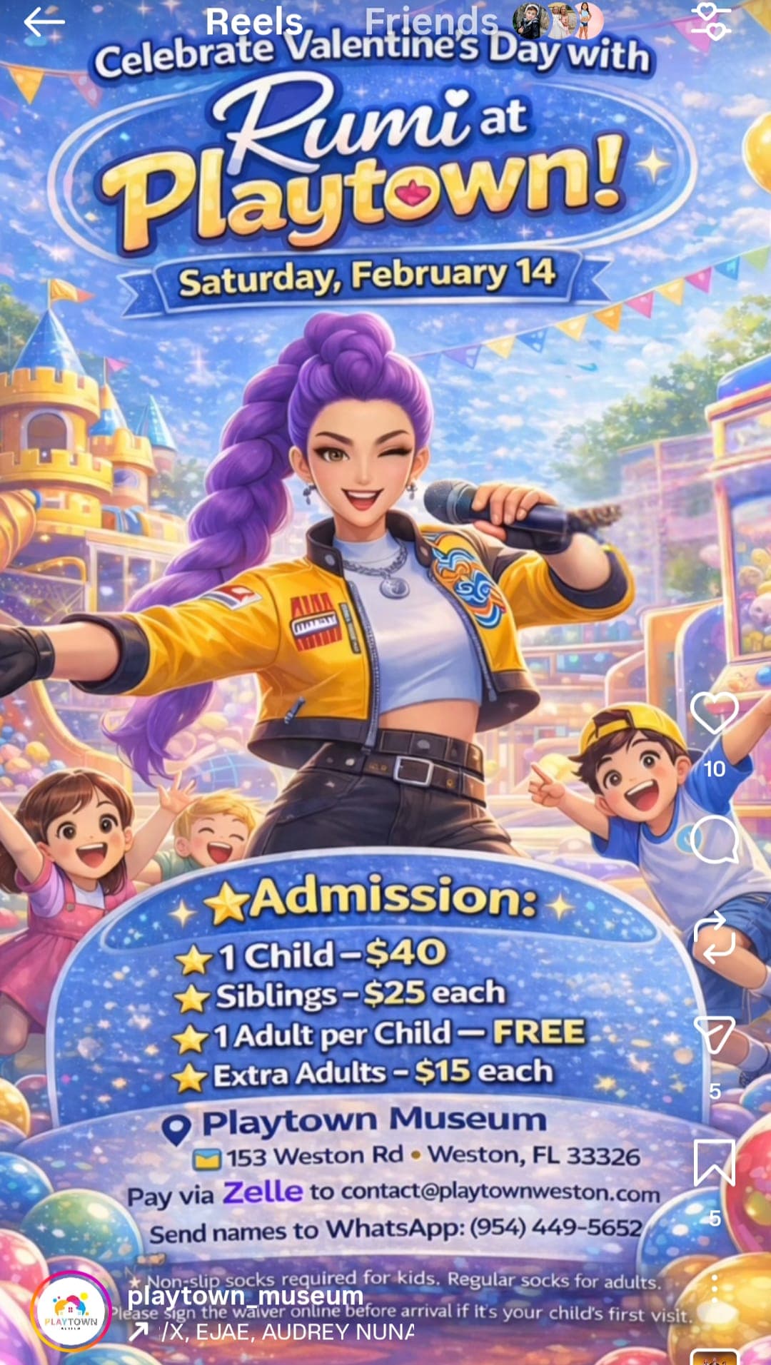 Rumi at Playtown! Celebrate Valentine's Day