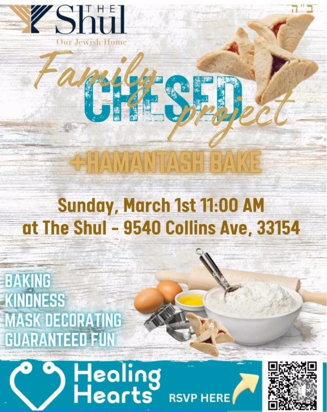 Family CHESED Project + Hamantash Bake