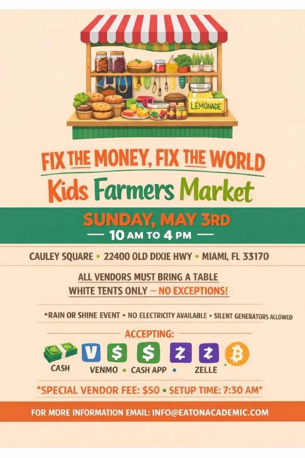 Kids Farmers Market: Fix the Money, Fix the World
