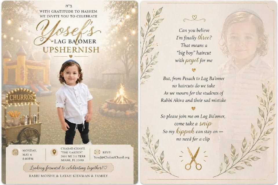Yosef's Upshernish Ceremony