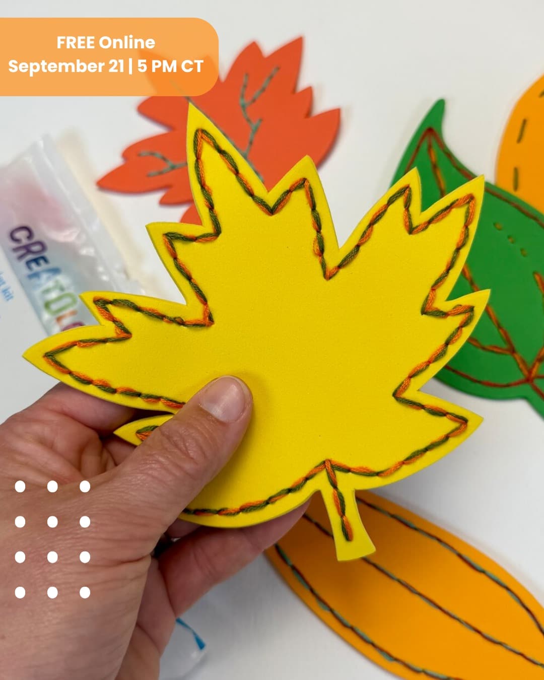 Kids Club Class: Fall Leaf Embroidery