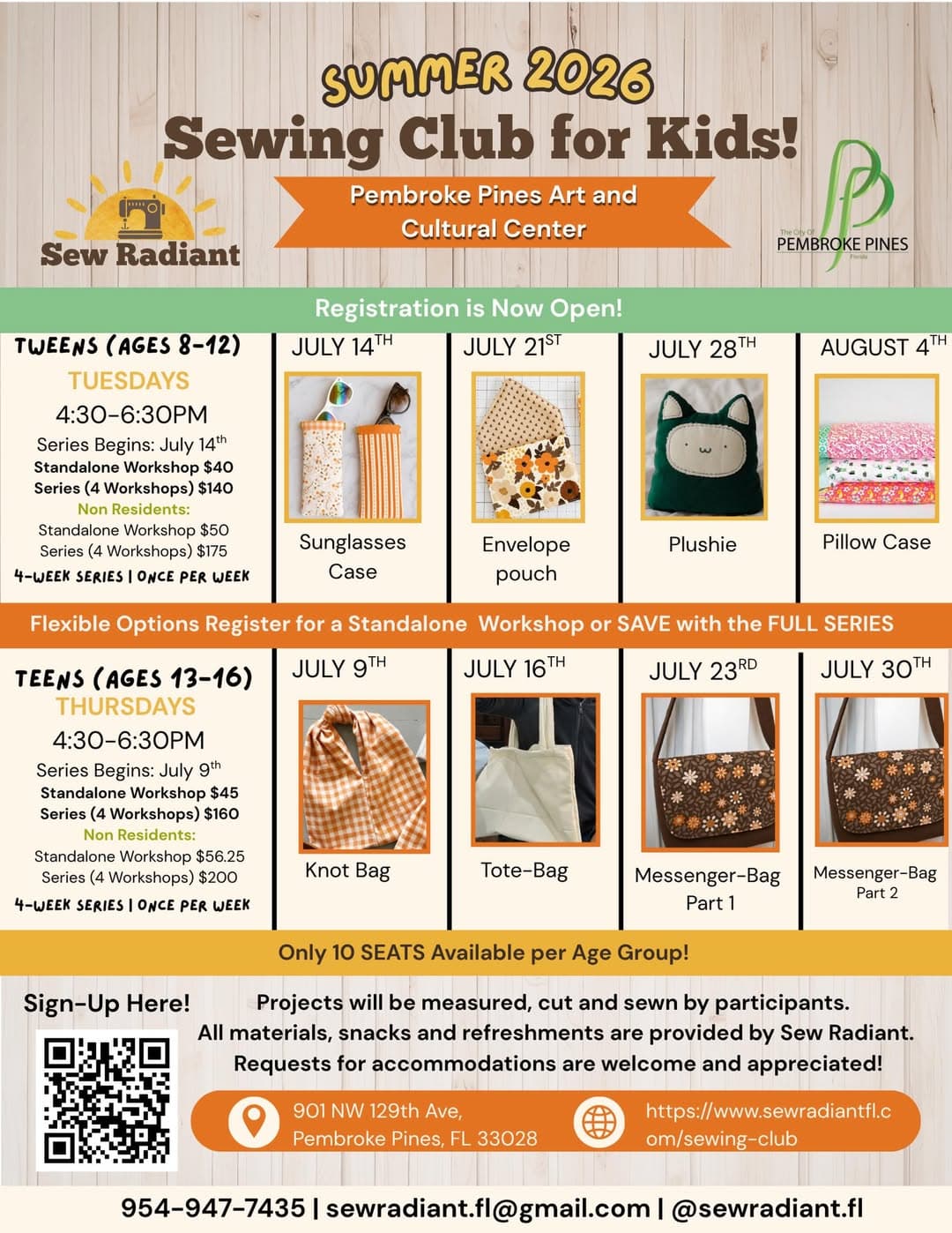 Summer Sewing Club for Tweens and Teens