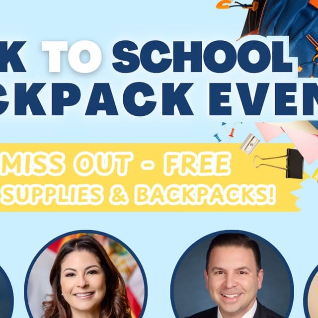 Free Back to School Supplies in Doral