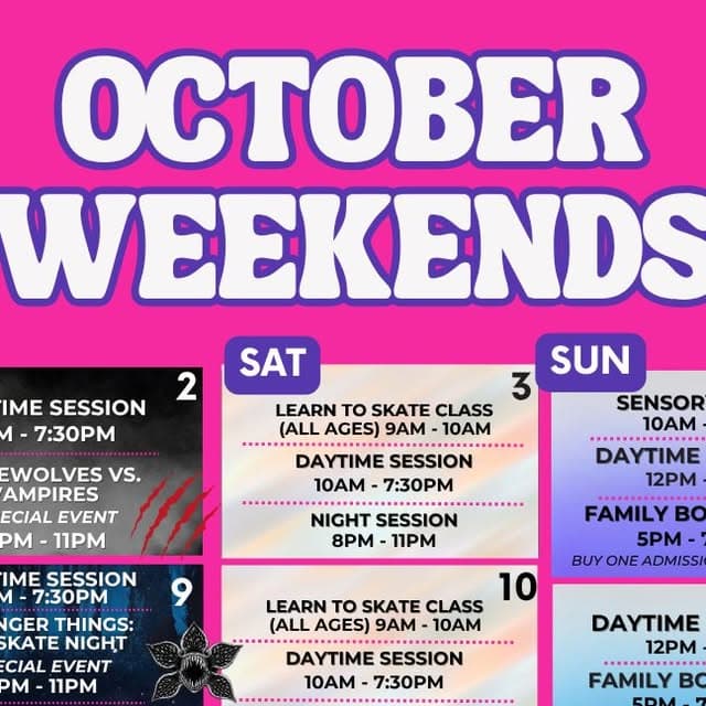 October Weekends at Miami Roller Rink