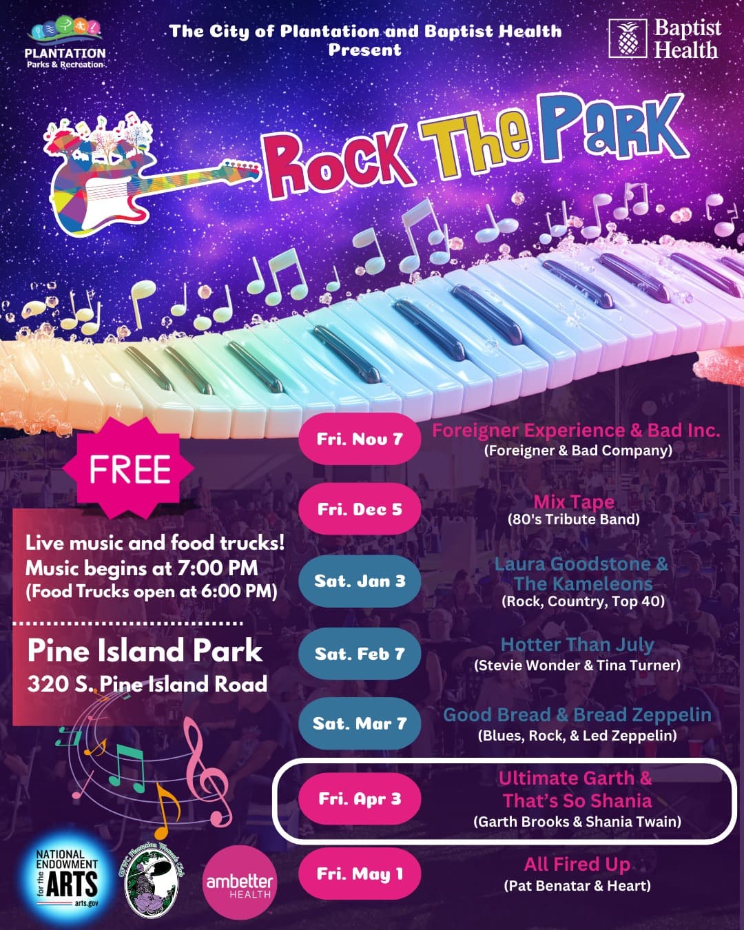 Rock The Park concert featuring Ultimate Garth & That's So Shania