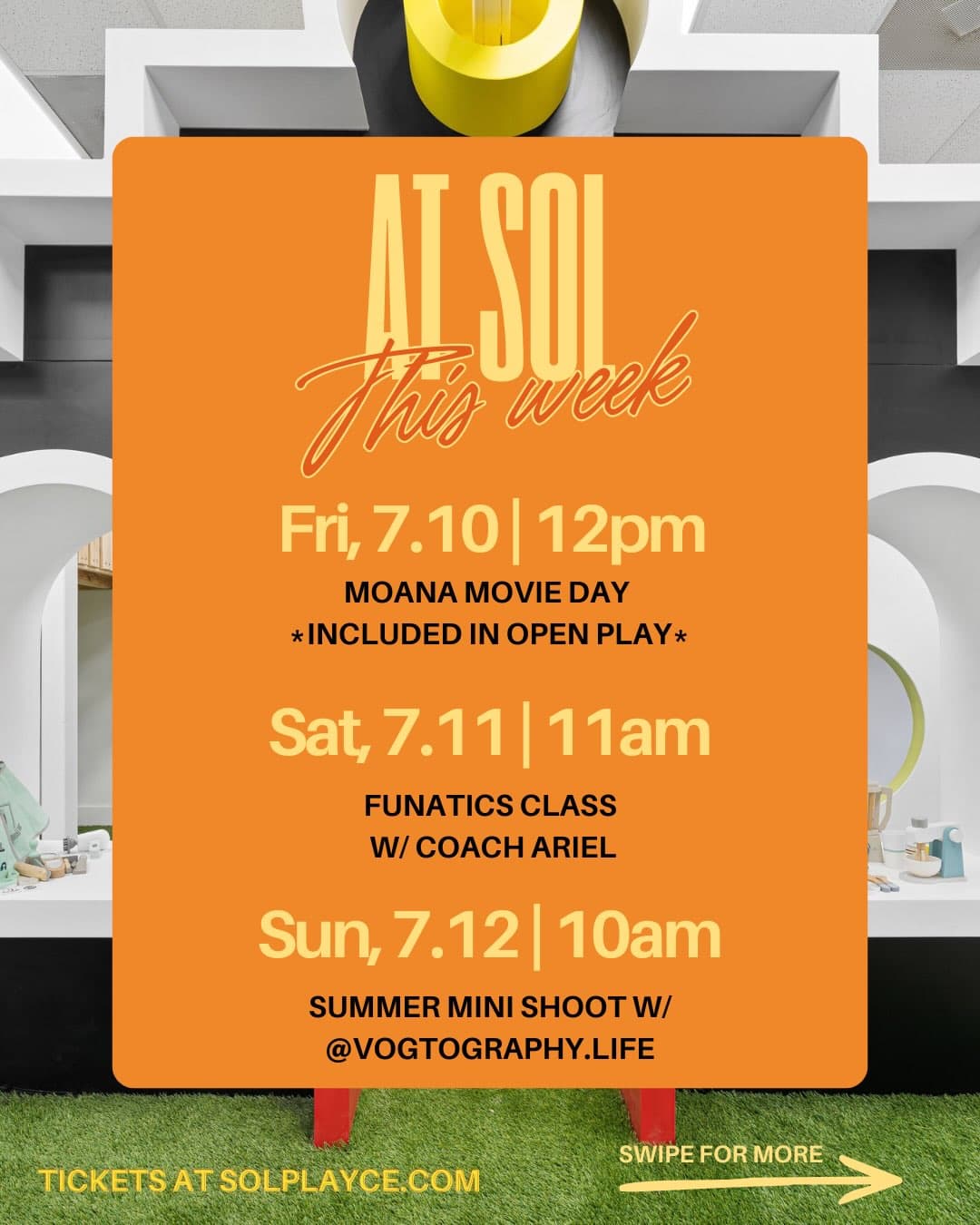 Sol Playce This Week: Moana Movie Day, FUNatics Class, and Summer Mini Sessions