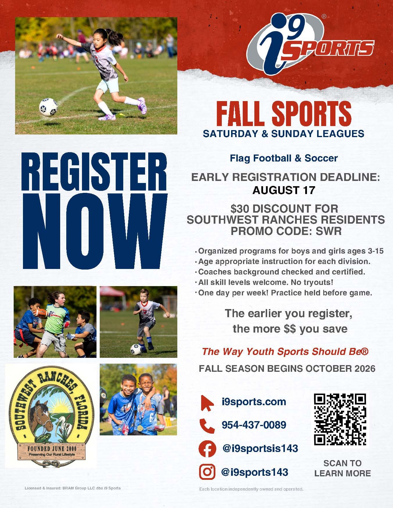 Fall Flag Football & Soccer Leagues