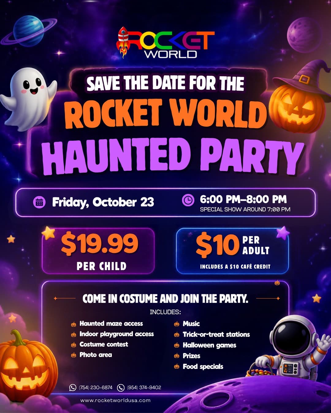 Rocket World Haunted Party