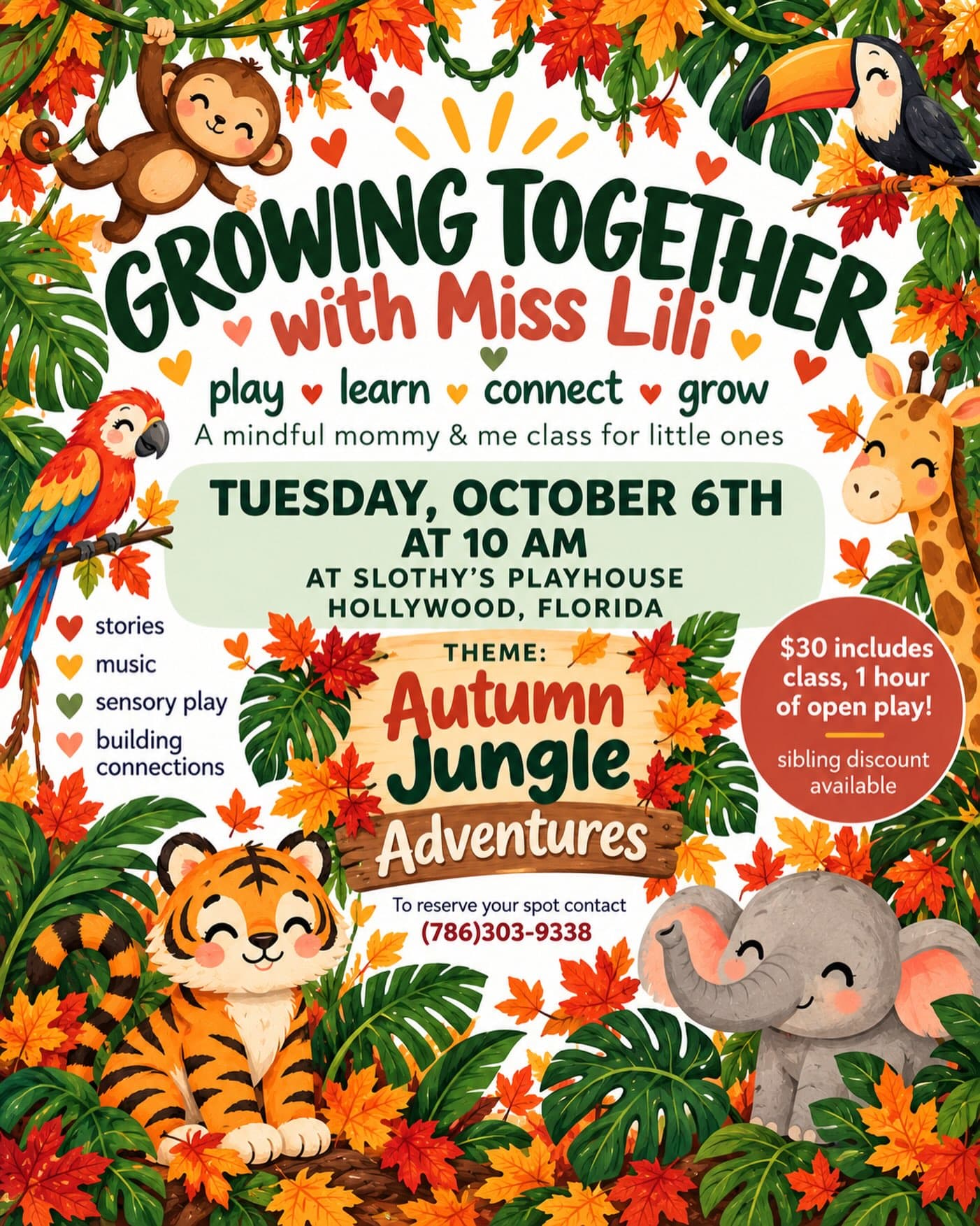 Growing Together Mommy & Me Class: Autumn Jungle Adventures