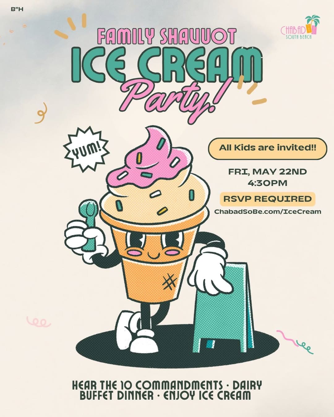 Family Shavuot Ice Cream Party and Dairy Dinner