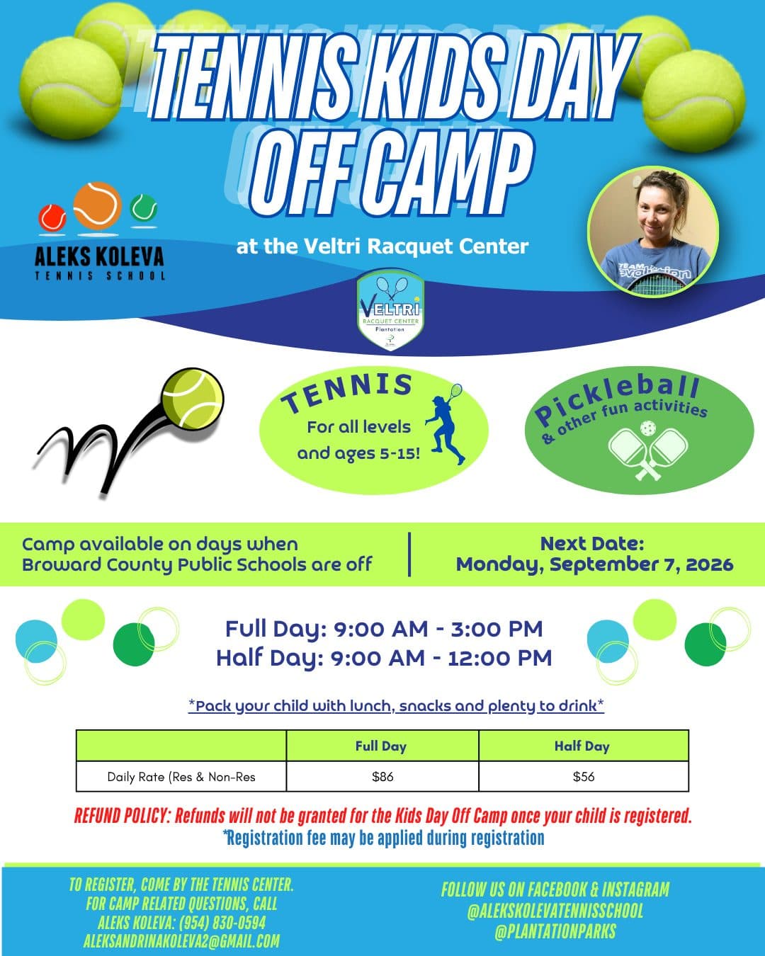Tennis Kids Day Off Camp