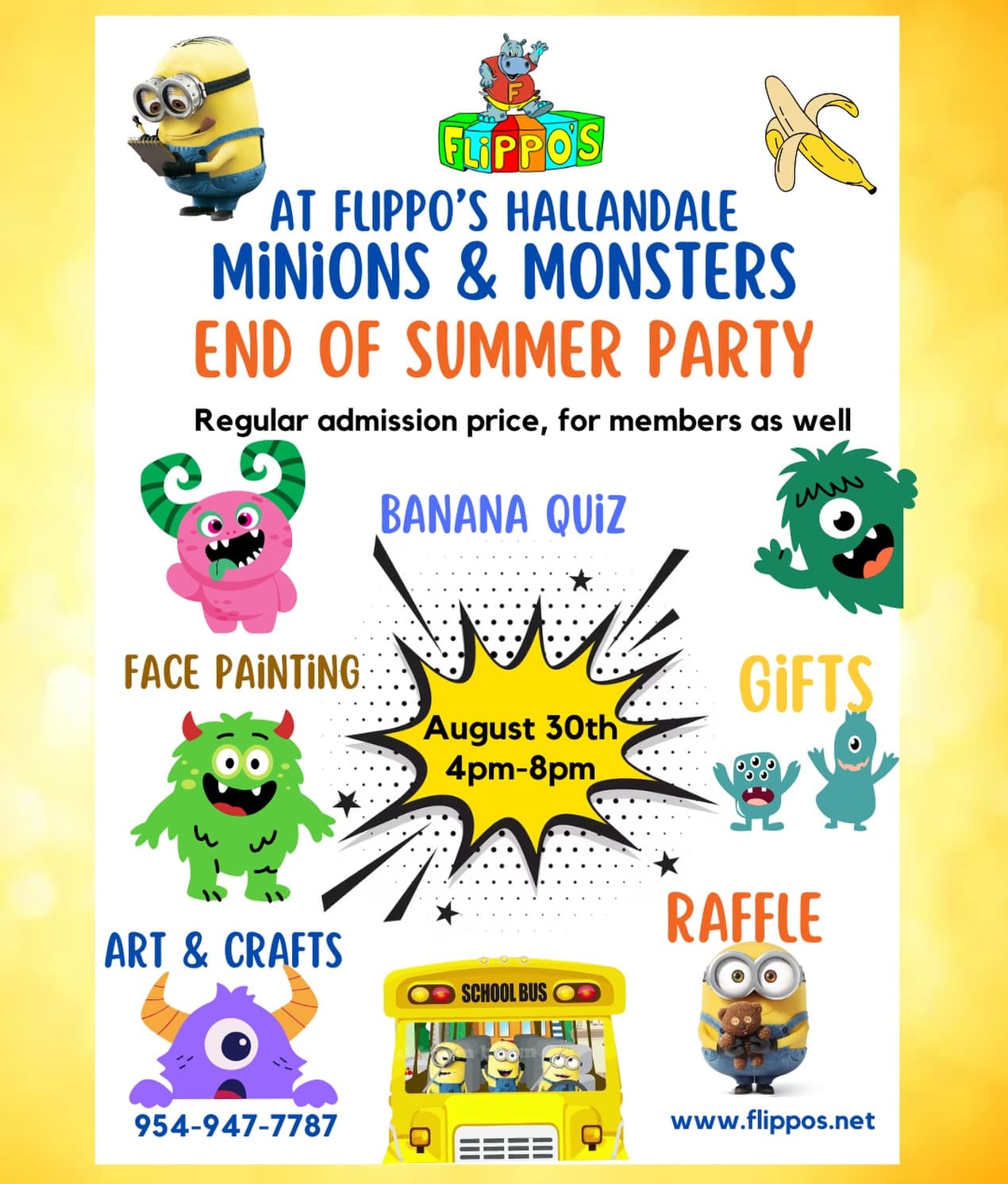 End of Summer Bash with Minions and Monsters