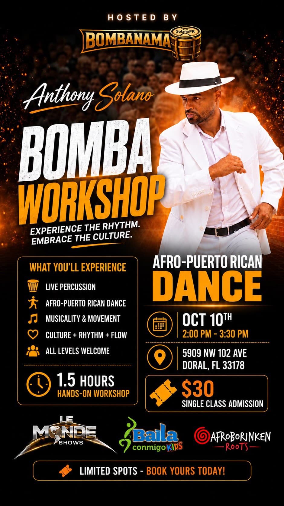 Bomba Workshop with Anthony Solano