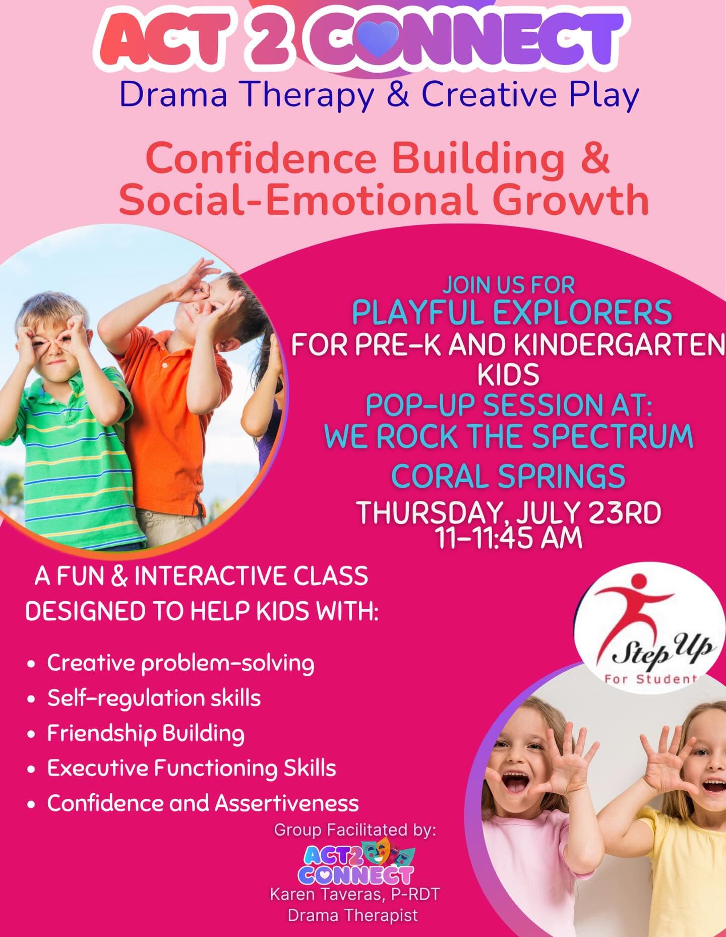 Summer Pop-Up Sessions: Drama Therapy & Creative Play