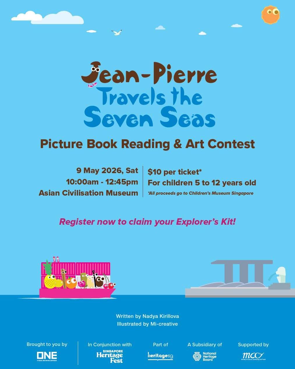 Jean-Pierre Travels the Seven Seas: Picture Book Reading & Art Contest