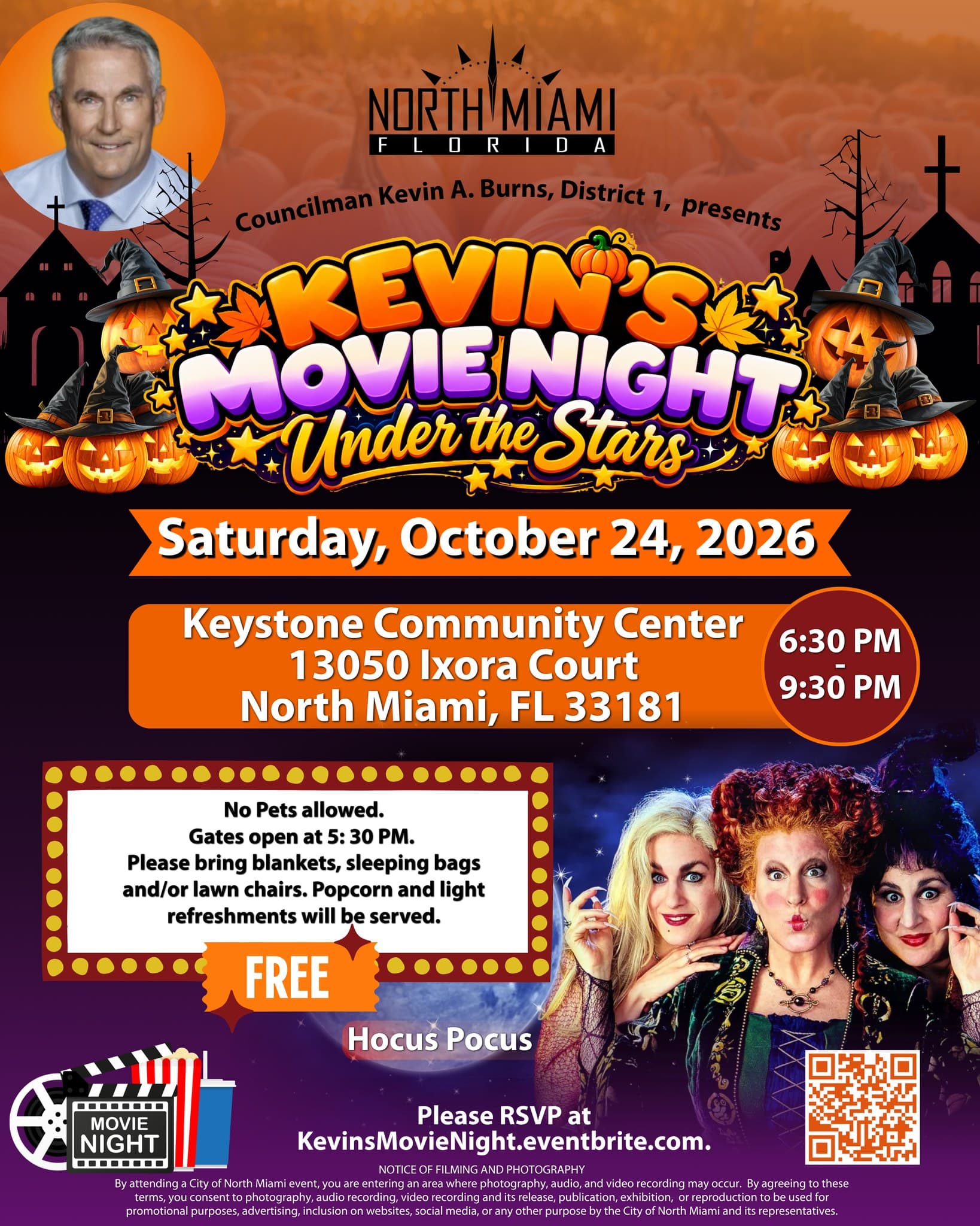 Kevin's Movie Night Under the Stars: Hocus Pocus Screening