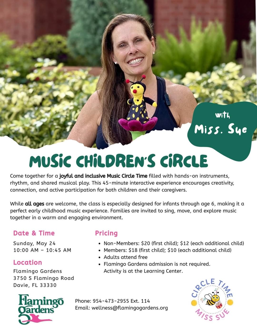 Music Children's Circle at Flamingo Gardens