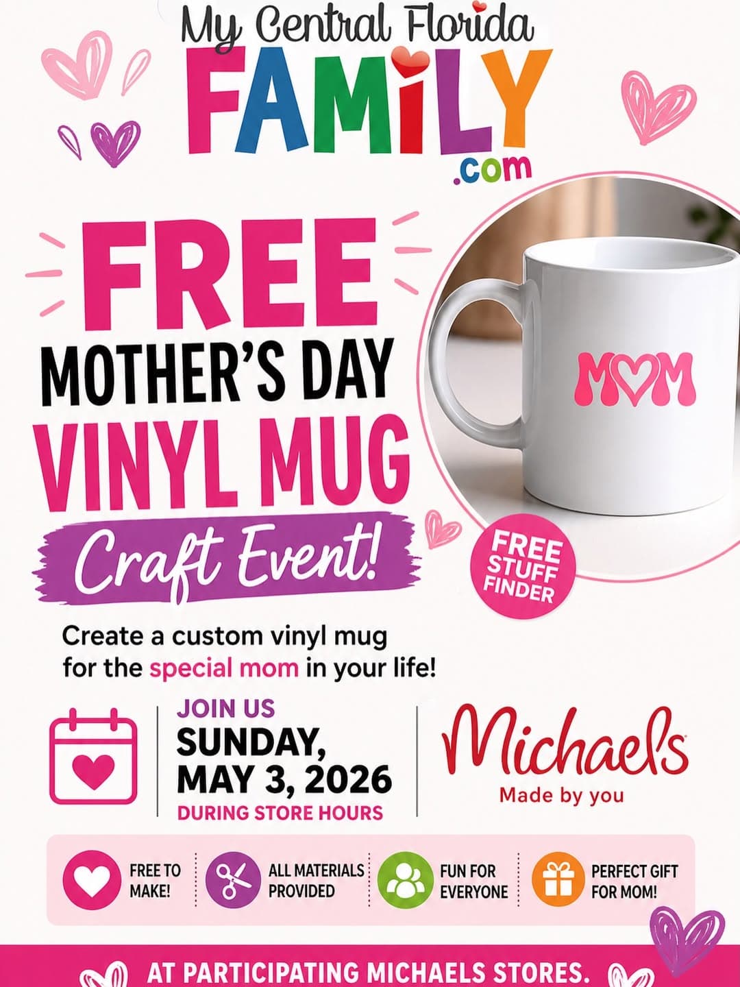Mother's Day Vinyl Mug Craft Event