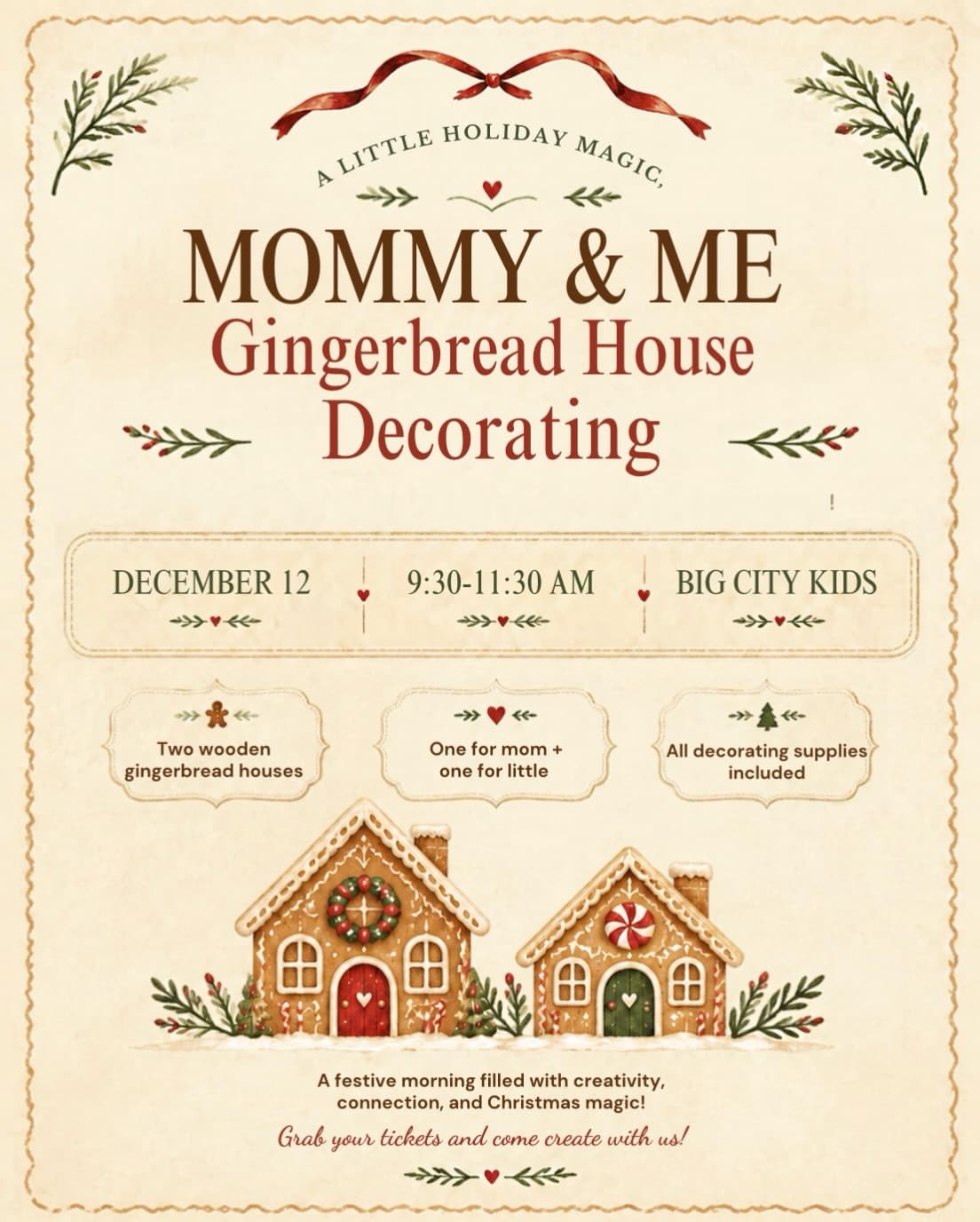 Mommy & Me Gingerbread House Decorating