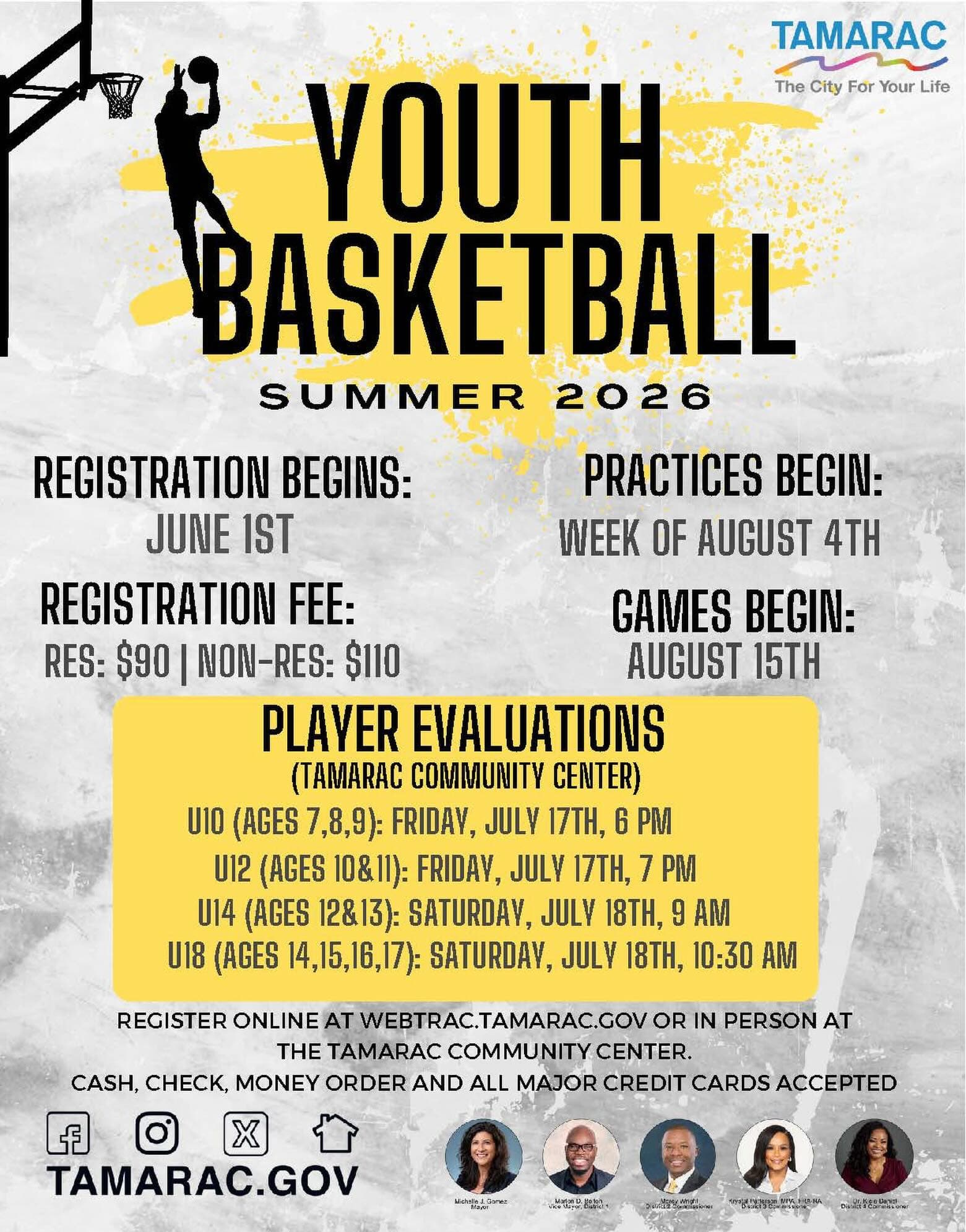 City of Tamarac Summer Youth Basketball League