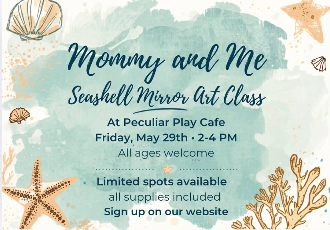 Mommy and Me Seashell Mirror Art Class