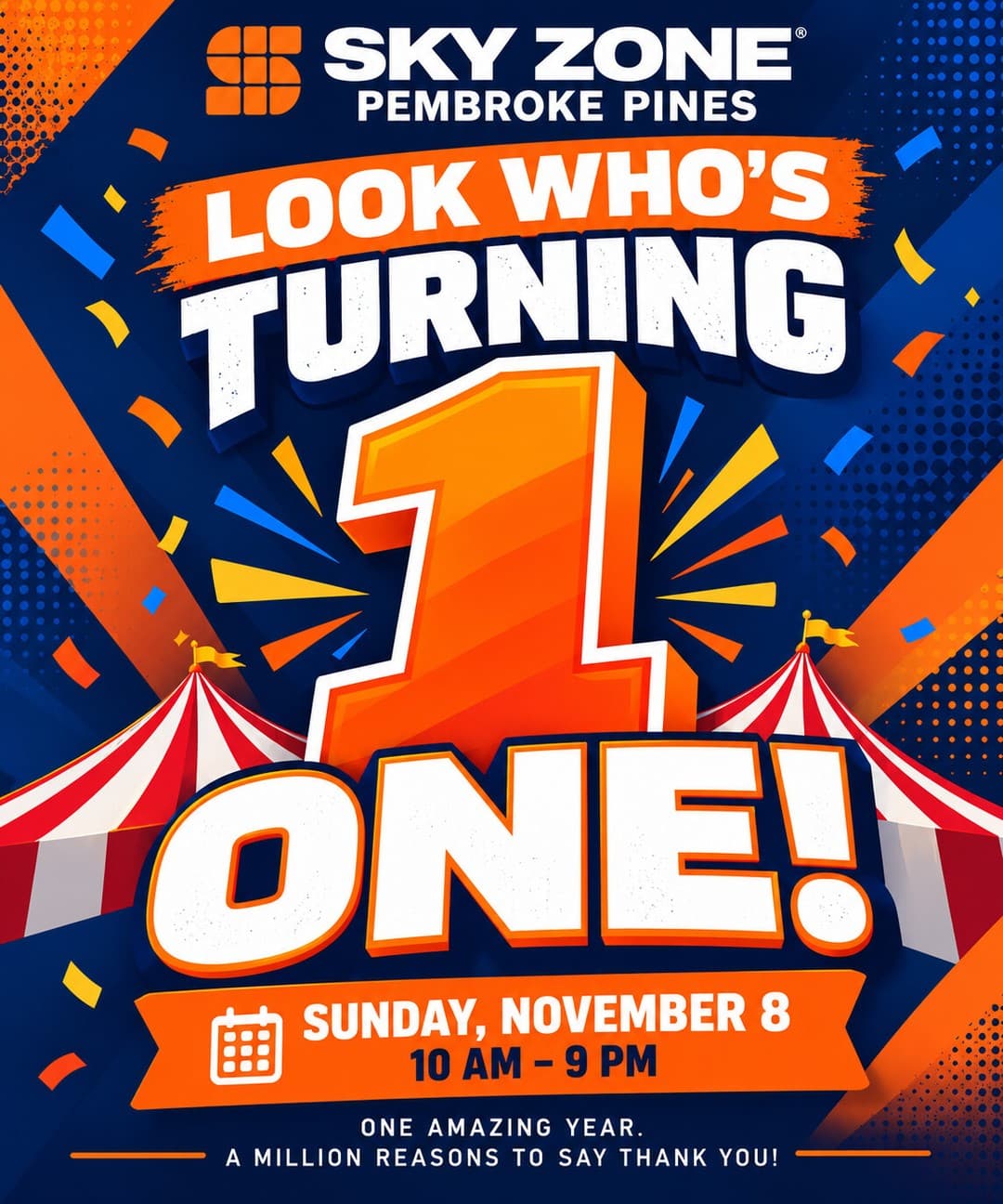 Sky Zone Pembroke Pines 1st Birthday Carnival Bash