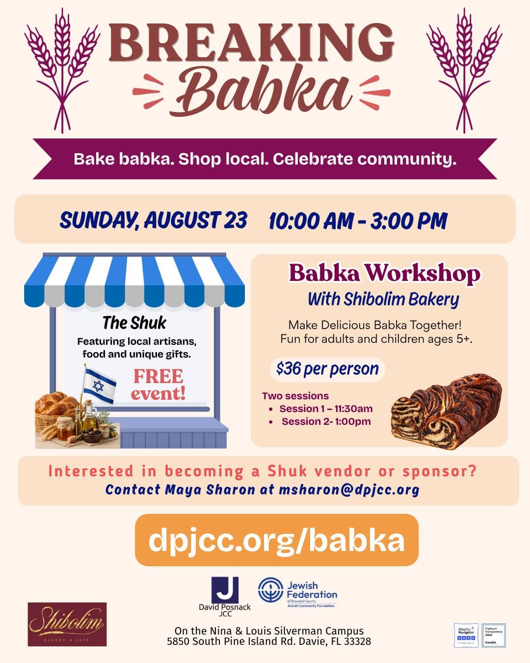 Community Day and Babka Workshop in Davie