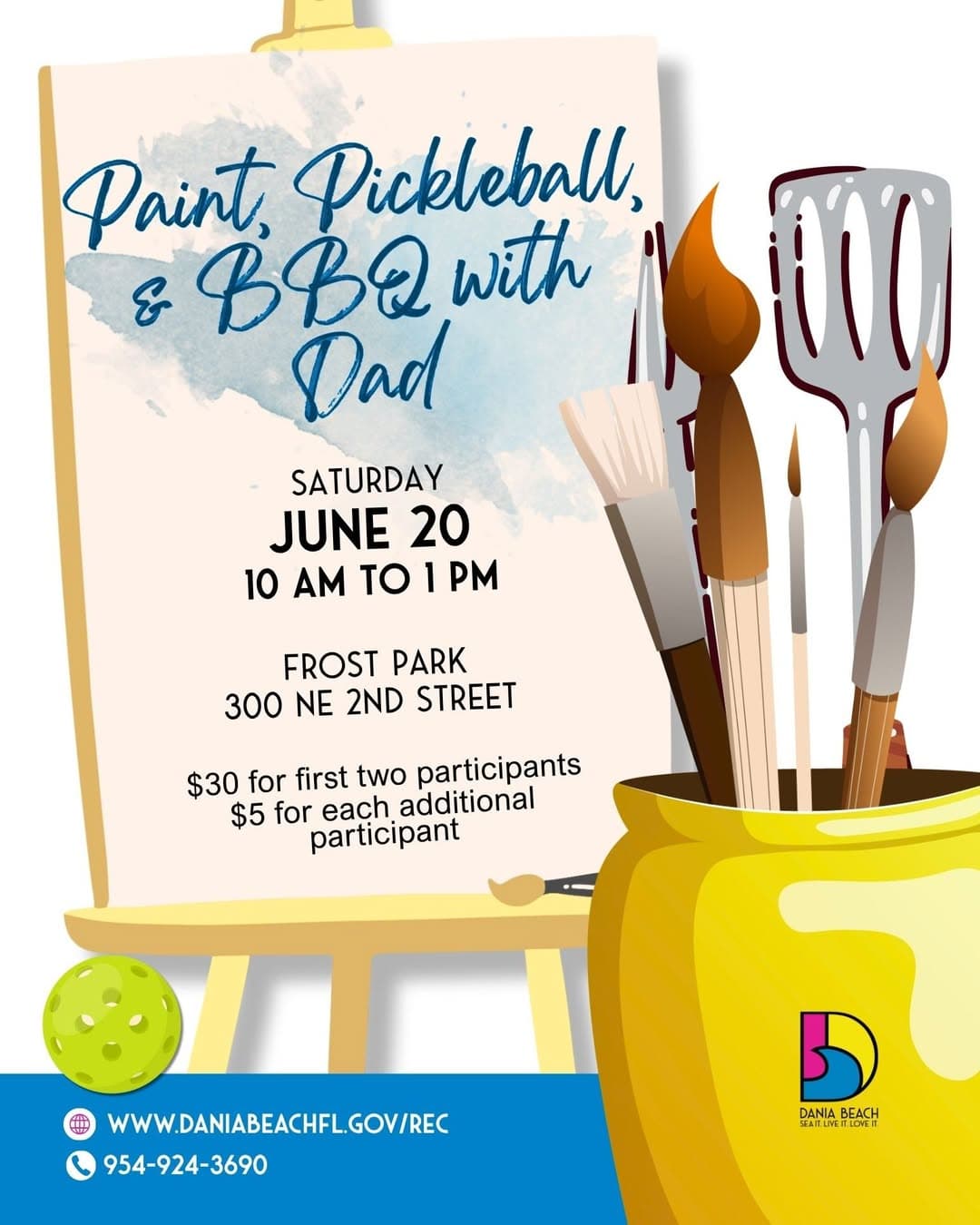 Paint, Pickleball, & BBQ with Dad