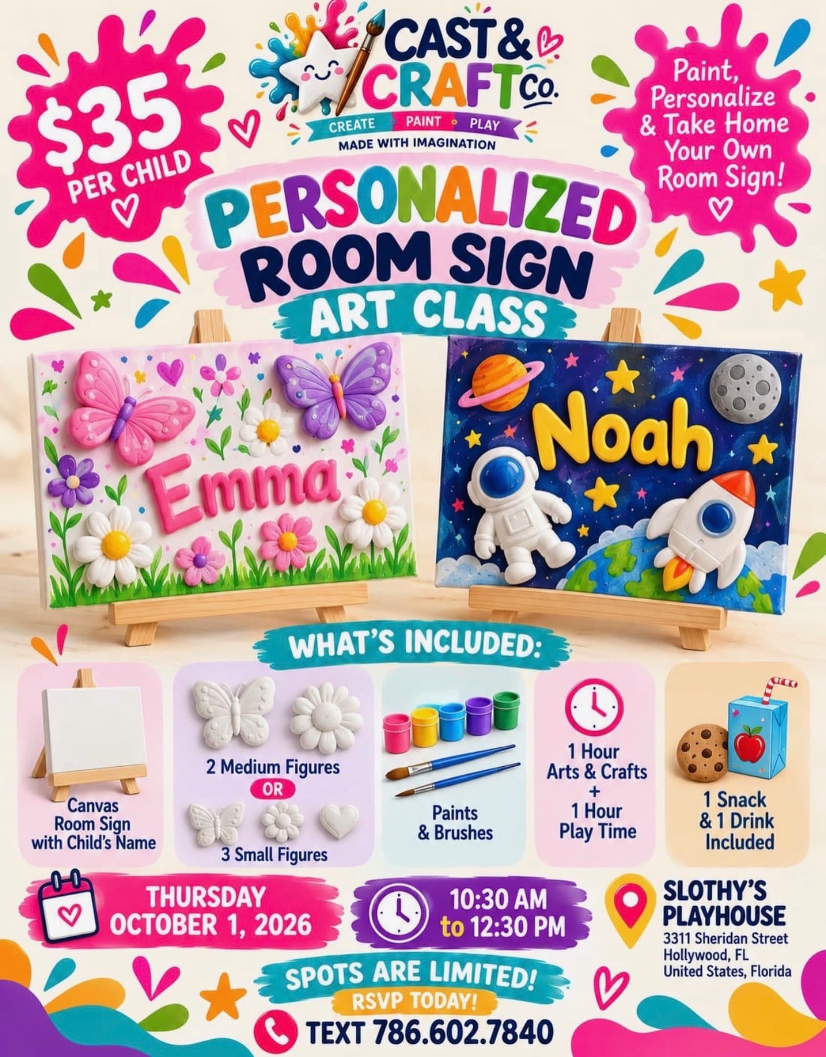 Personalized Room Sign Art Class