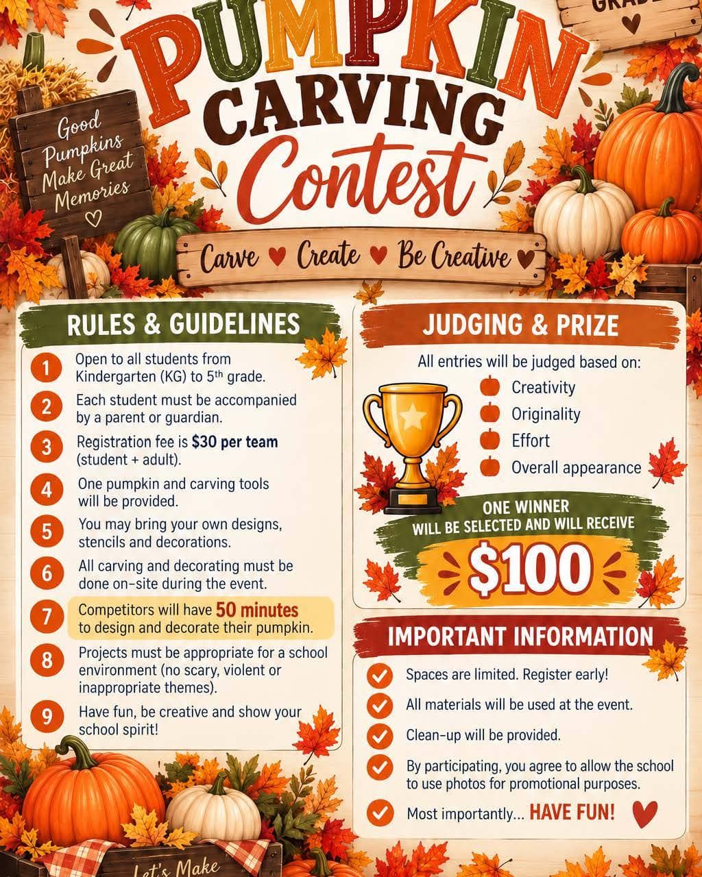 Pumpkin Carving Contest