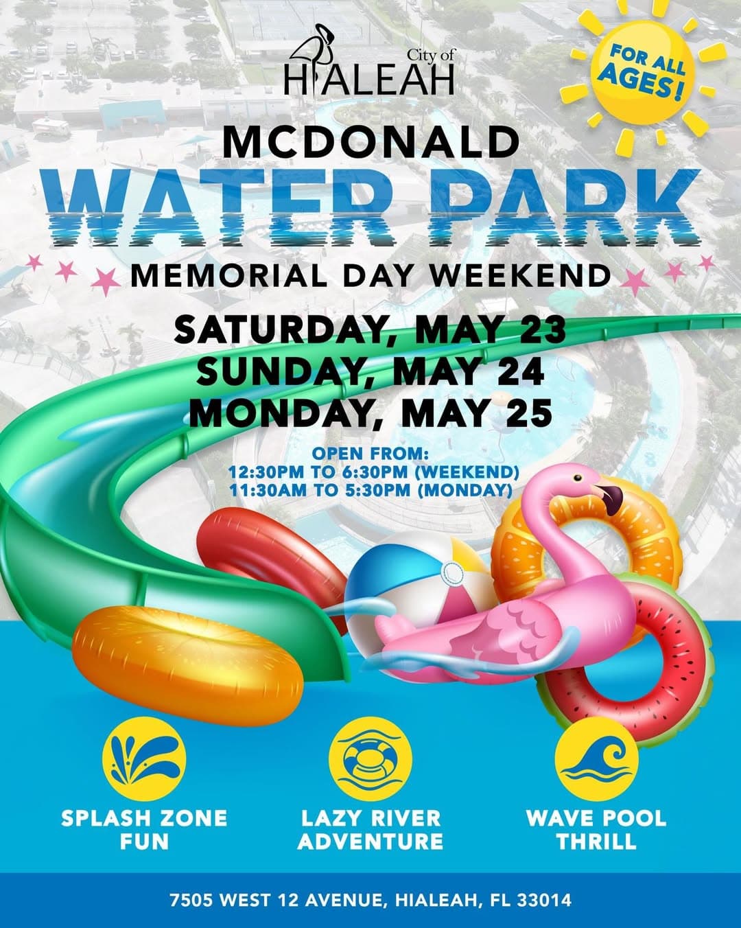 McDonald Water Park Memorial Day Weekend