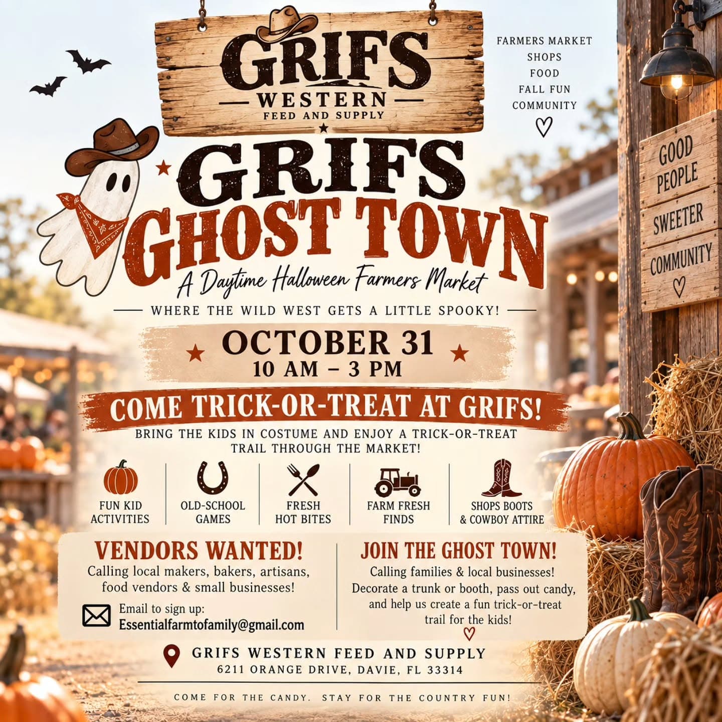 Grifs Ghost Town: A Daytime Halloween Farmers Market