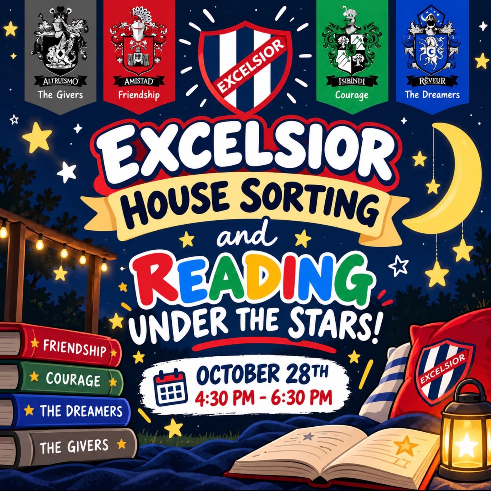 Excelsior House Sorting and Reading Under the Stars