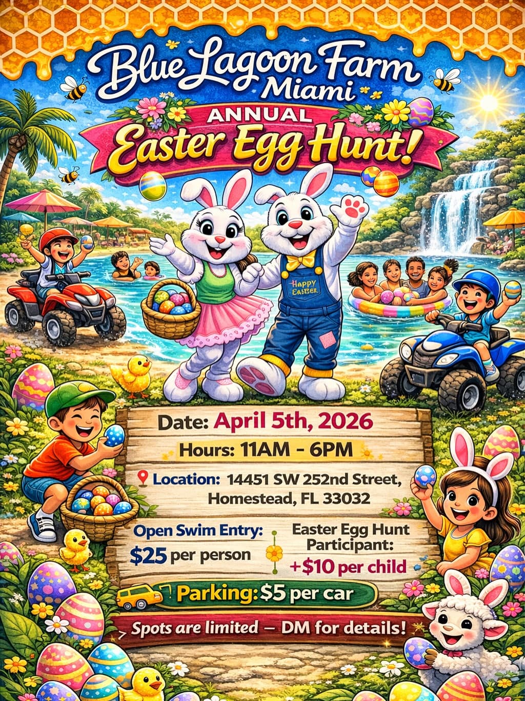 Annual Easter Egg Hunt at Blue Lagoon Farm Miami