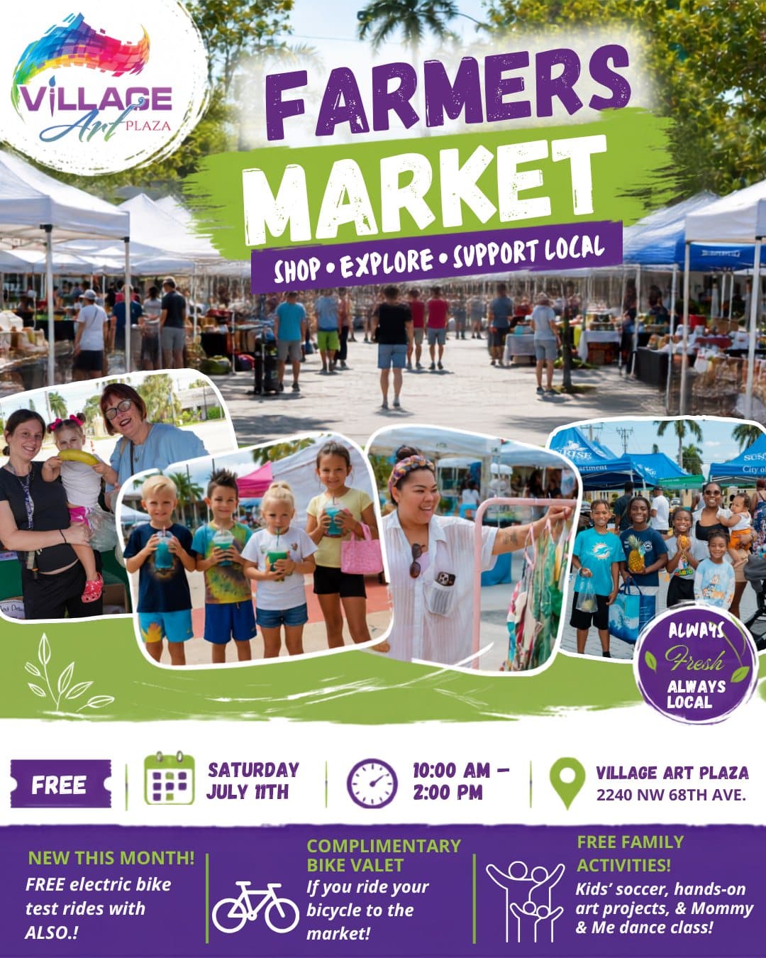 Sunrise Farmers Market with Free Family Activities