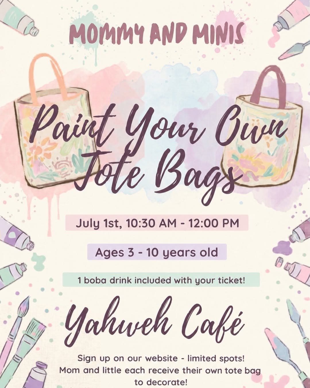 Mommy & Minis: Paint Your Own Tote Bags