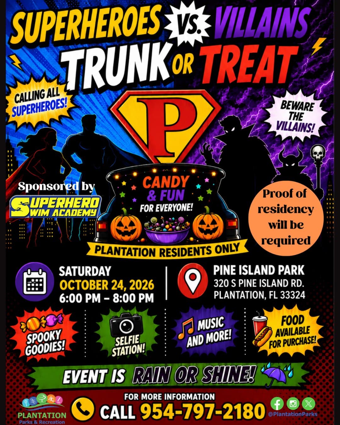 Superheroes vs. Villains Trunk or Treat