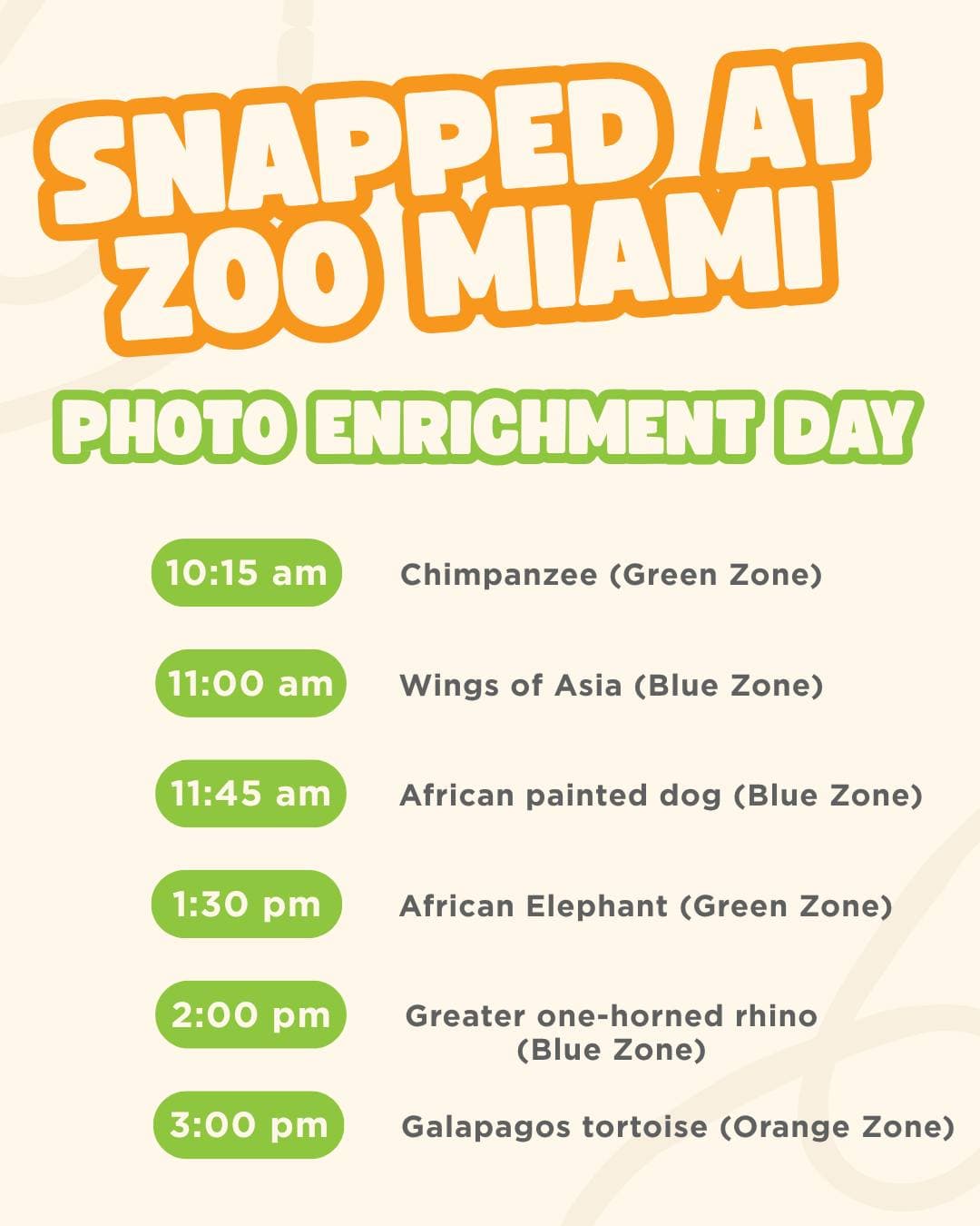 Snapped at Zoo Miami: Photo Enrichment Day