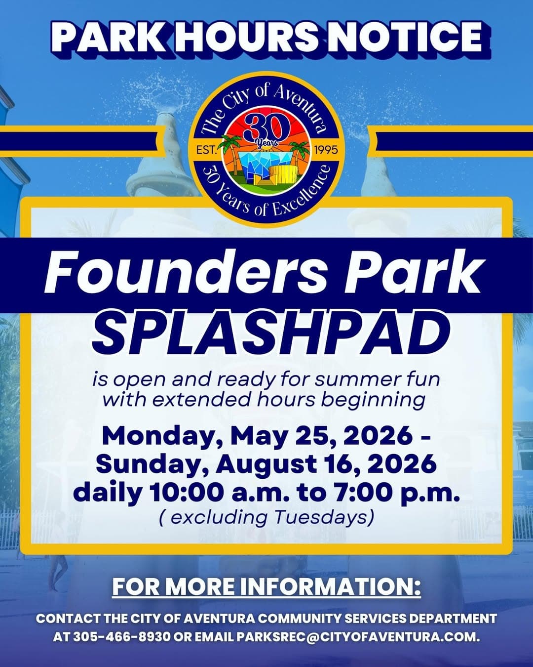 Founders Park SplashPad