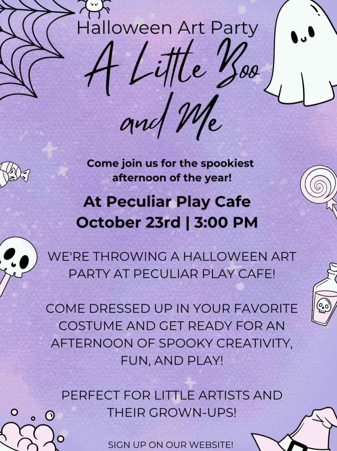 A Little Boo and Me Halloween Art Party