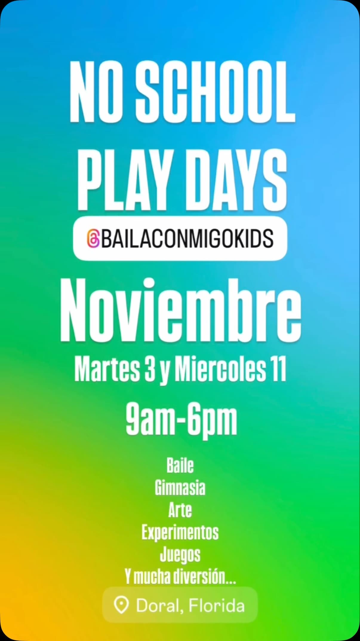 No School Play Days