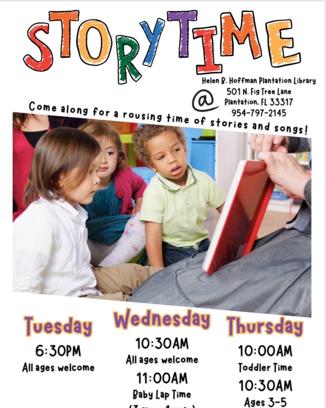 Storytime at Helen B. Hoffman Plantation Library