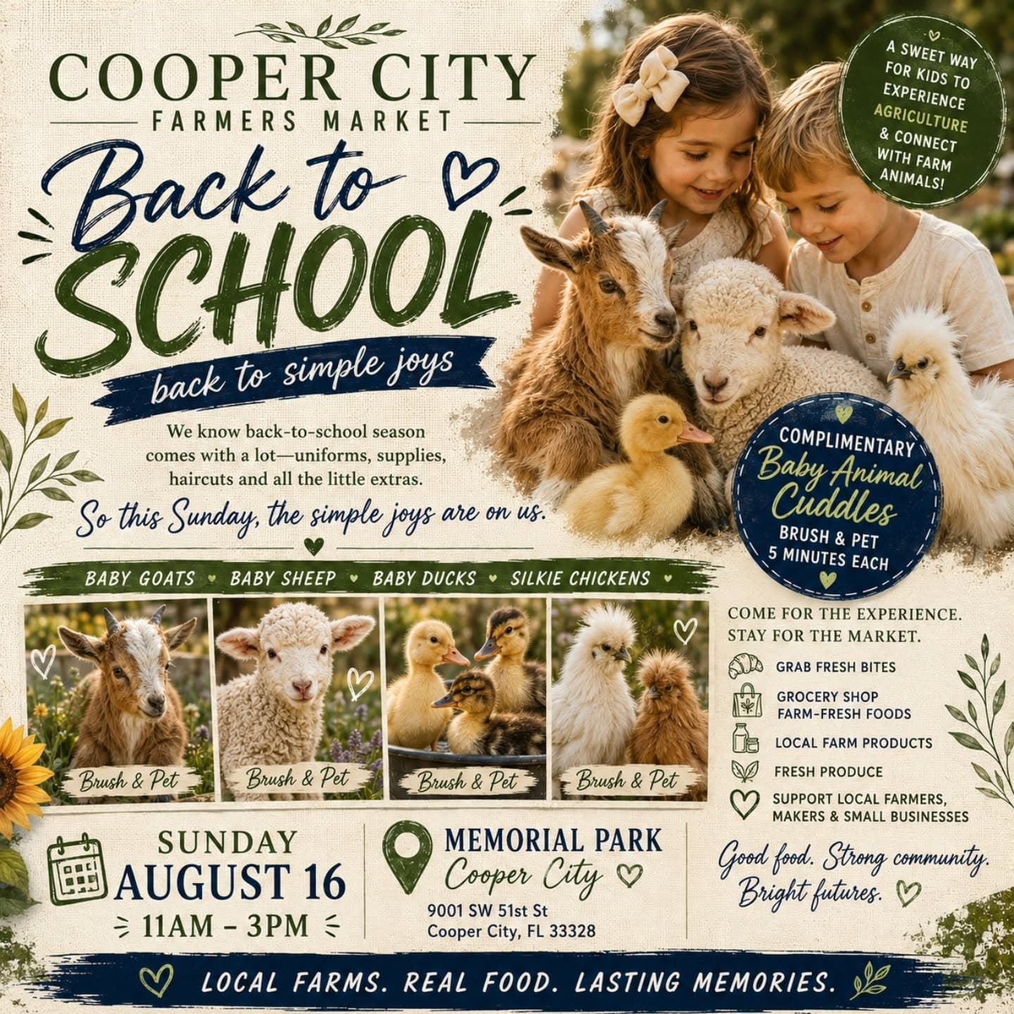 Back to School Baby Animal Cuddles