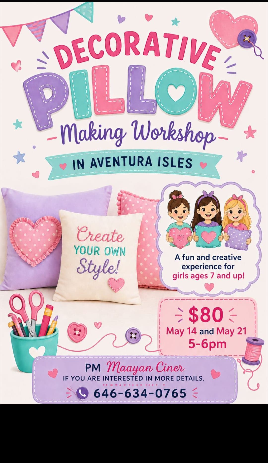 Decorative Pillow Making Workshop